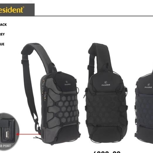 Tas Selempang President Usb Sling Bag Chest Bag President