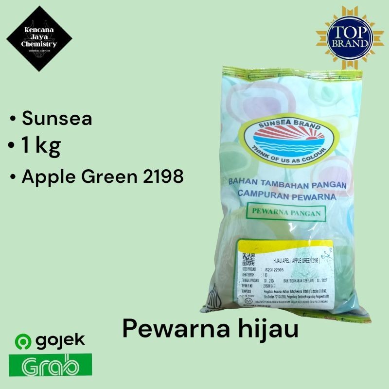 

SUNSEA Brand Pewarna Makanan/ Pewarna Air HIJAU APEL( Green) 1kg