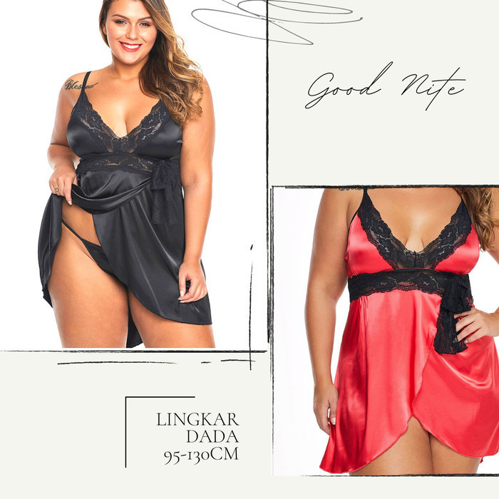DISKON lingerie sexy jumbo / daster sexy jumbo / baju sexy bigsize - 2802