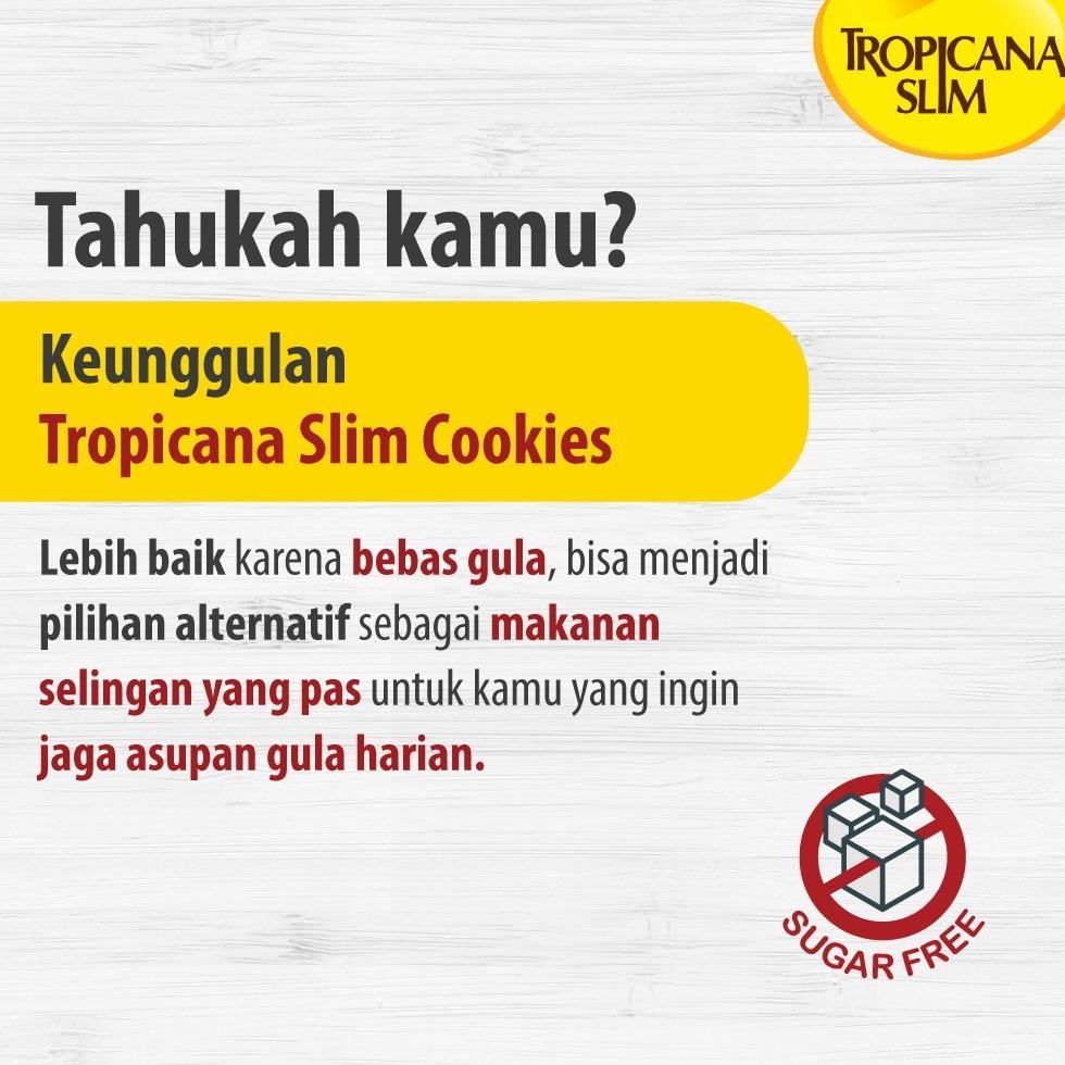 

Ez23 Twin Pack - Tropicana Slim Hokkaido Cheese Cookies (5 Sch) - Snack Biskuit Bebas Gula, 100 Kalori Termurah