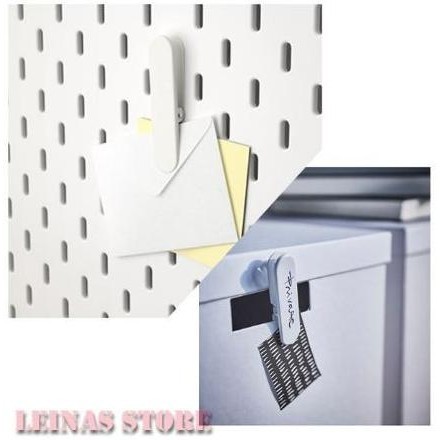 

Jepitan putih PEGBOARD/ jepitan kertas / pegboard klip putih isi 2 pcs