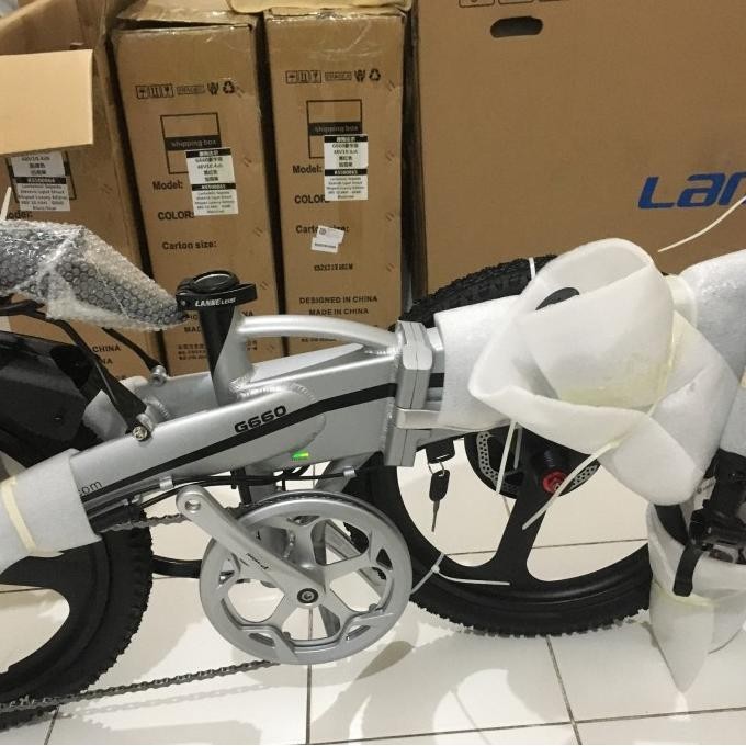 PROMOOO SEPEDA LIPAT LISTRIK LANKELEISI G660 SPORT SILVER GREY MOPED