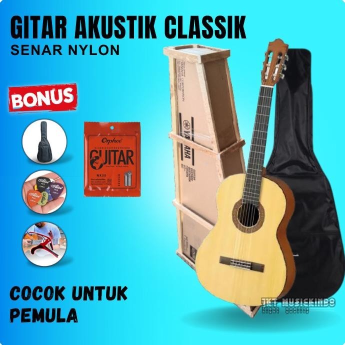 . Guitar Gitar akustik Classic Klasik C370 Senar Nylon Untuk Pemula