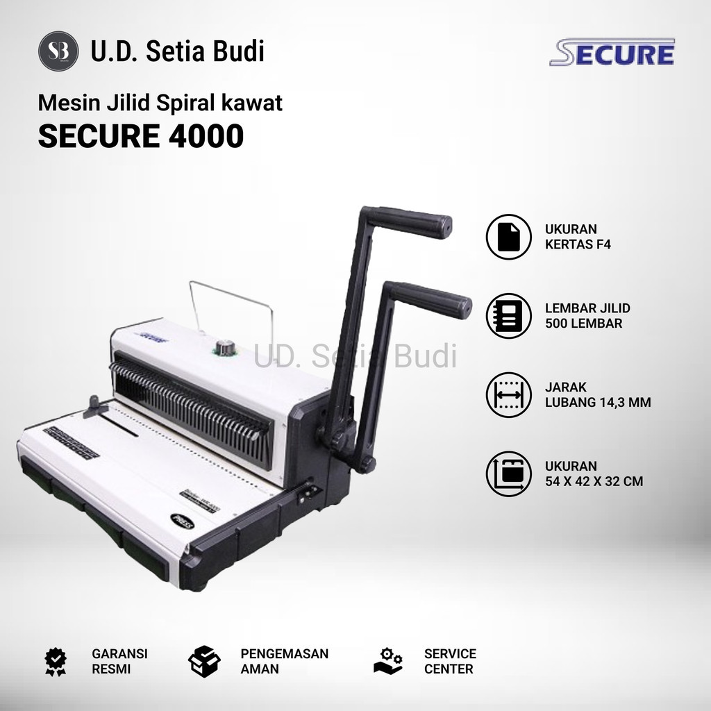 

Mesin Jilid Spiral Kawat Secure WR-4000 Mesin Binding Secure WR 4000