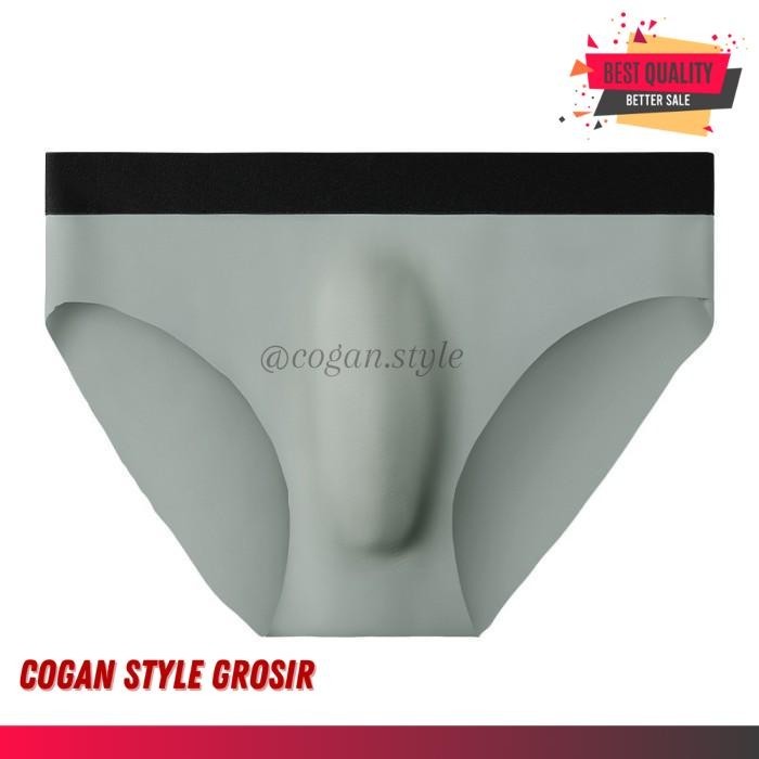 SEAMLESS BRIEF CELANA DALAM PRIA TANPA JAHITAN GRAY