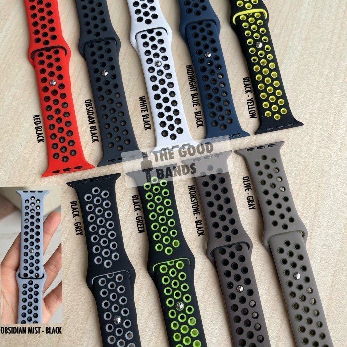 Terbaru Strap Apple Watch 7 41Mm 45Mm Nike Sport Band Rubber Sillicone Iwatch Promo Ready Stok