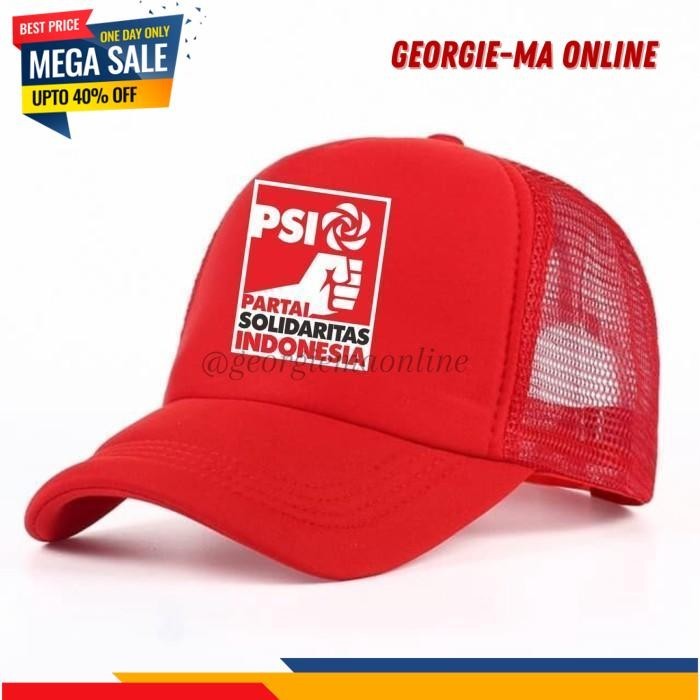 TOPI TRUCKER JARING PARTAI SOLIDARITAS INDONESIA PSI POLITIK PEMILU BEST PRODUK