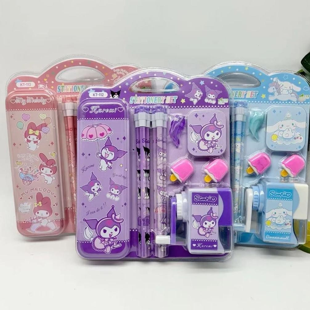 

Viral Sl88 - Set 5 In 1 Alat Tulis Anak Sekolah Motif Sanrio/ Study Set 5 In 1 Rautan + Pensil + Kotak Pensil + Penghapus + Penutup Pensil Gv23