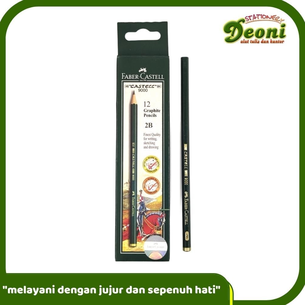 

Berkualitas Faber-Castell Castell 9000 Pencil 2B Pensil Ujian 12Pcs Ii-99
