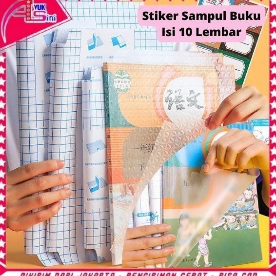 

Hot As Stiker Sampul Buku Isi 10 Lembar Self-Adhesive Book Cover Waterproof Sticker Sampul Buku Tulis Sekolah Diamond Transparant Polos Pelindung Cover Buku Dengan Perekat Model Buram Tahan Air 10Pcs Hig Quality
