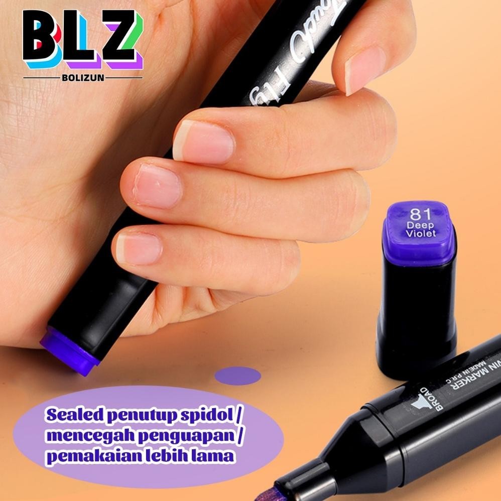 

Diskon Bolizun 2 In 1 Spidol Dan Stabilo Touch Isi 24/36/48/60/80 Warna Dual Side Fine Art Brush Pen Sketsa Murah