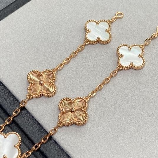 Gelang Vca 5 Clover Bracelet 18K Gold Plated