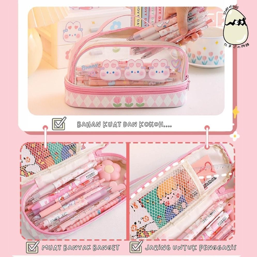 

Terlaris Double Decker Pencil Case Kotak Pensil Besar Travel Pouch Make Up Pouch Aesthetic Kotak Pensil Besar Lnb-1217