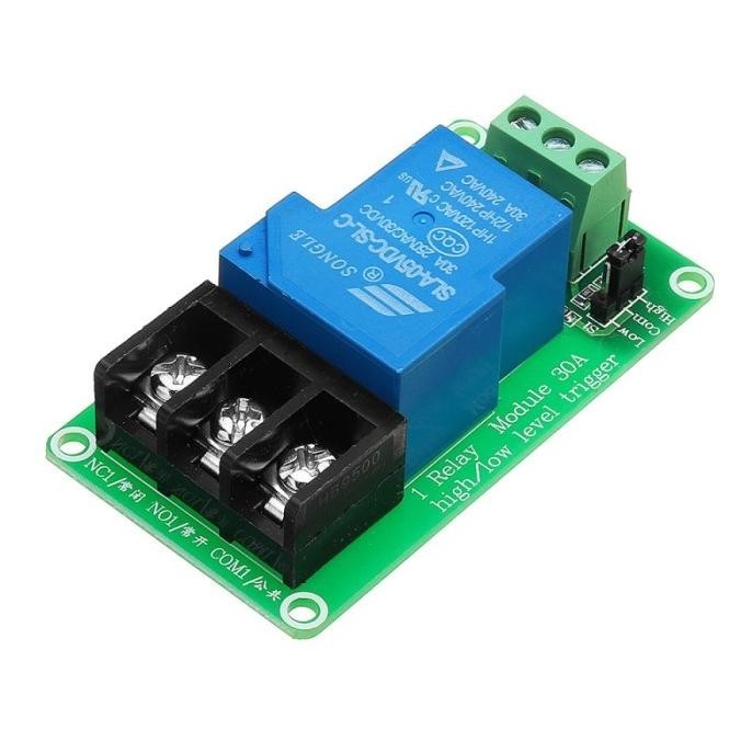 Diskon (1 pcs) Relay module  5v 12v 24v 1ch 2ch  4ch 30A Input High dan Low Active Trigger Juara