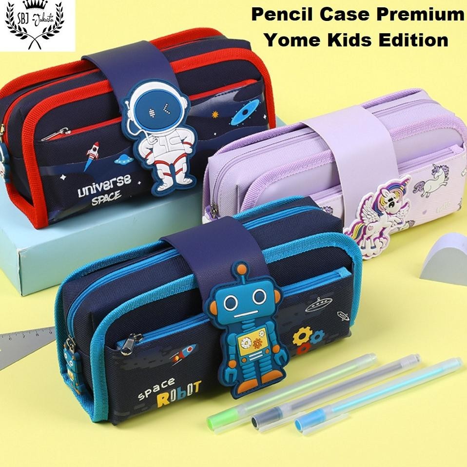 

BISA COD Tempat pensil Kotak pensil softcase muat banyak Yome Premium J-42