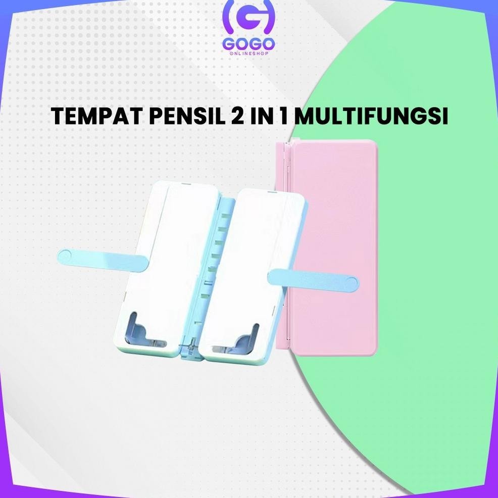 

Siap Kirim Gogo-A73 Tempat Pensil 2In1 Multifungsi Dengan Tatakan Buku Dan Papan Tulis Praktis / Kotak Pensil Lipat Tempat Penyimpanan Alat Tulis Anak Sekolah / Pencil Case Book Holder Import Gfd-12