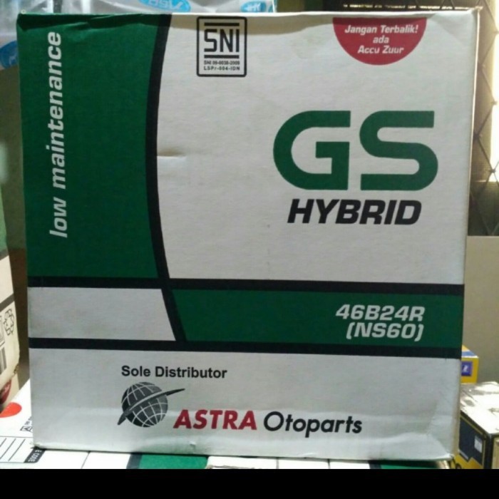 Aki Mobil Gs Hybrid Ns60 Accu Mobil Ns 60 Astra Otoparts Go-Jek Grab