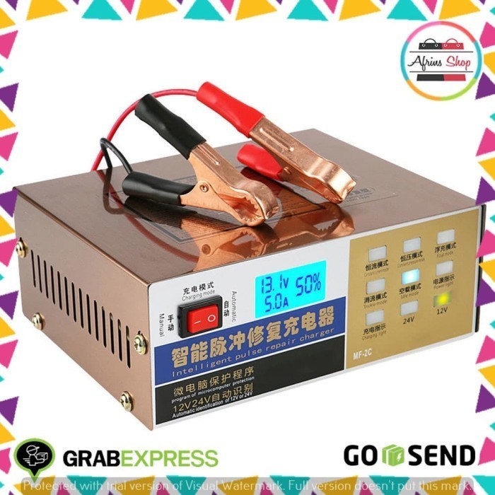 Cas Aki Charger Aki Mobil Lead Acid 12V/24V 100Ah