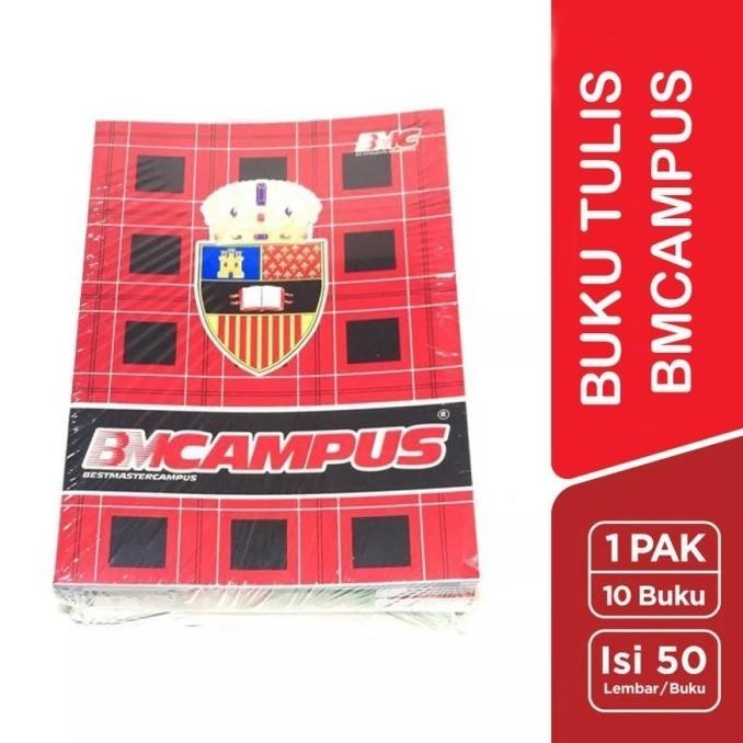 

GTU-712 Buku Tulis BMB / BMC Campus 50 lembar (1 Pack 10 Buku) Terlaris