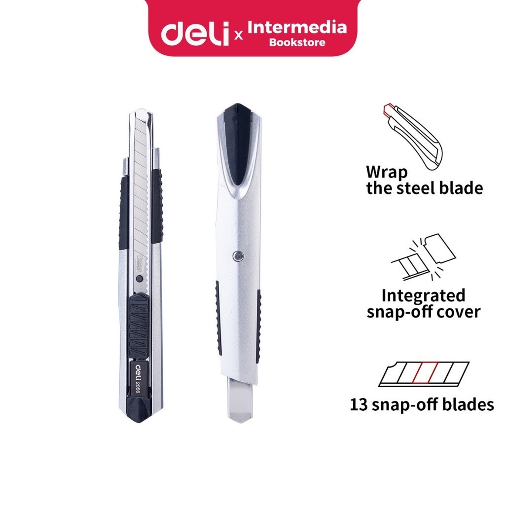 

Deli Cutter dengan pisau baja E2056 SK5 dan sistem kunci otomatis untuk penggunaan yang aman