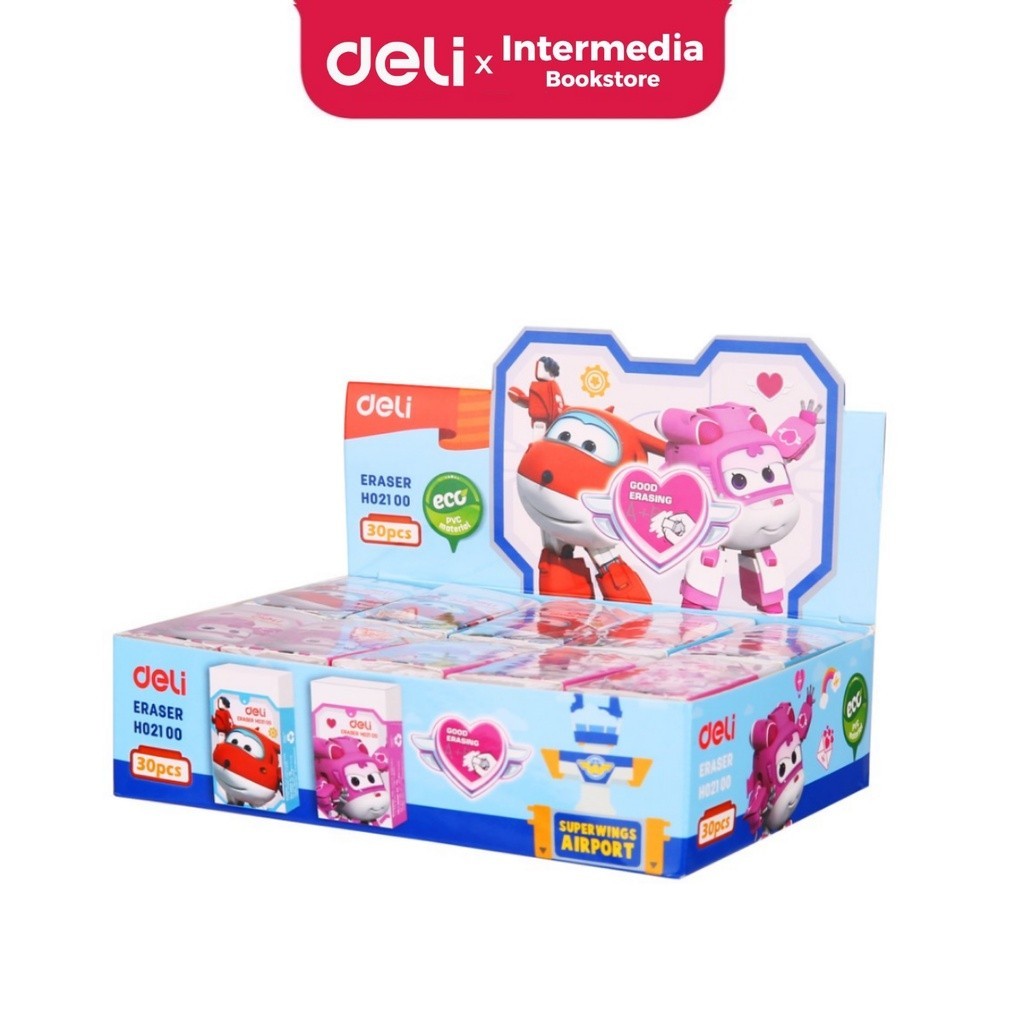 

Deli Penghapus Besar EH02100 Karakter Super Wings Bersih dan bebas debu 54 × 30 × 12mm