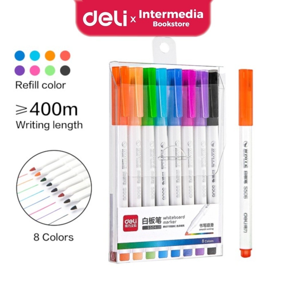 

Deli Magic Floating Marker S504 / spidol ajaib isi 8 warna graffiti, hasil gambar mudah dihapus