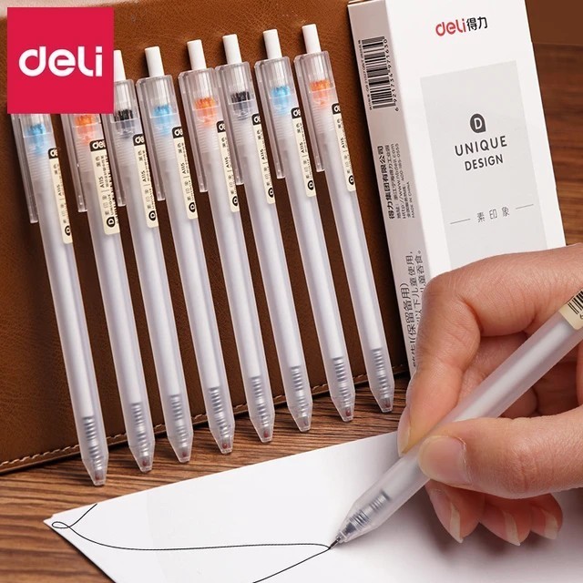 

Deli Gel Pen A115 / Pulpen Gel 0.38mm Tinta Hitam Retracable Desain Unik