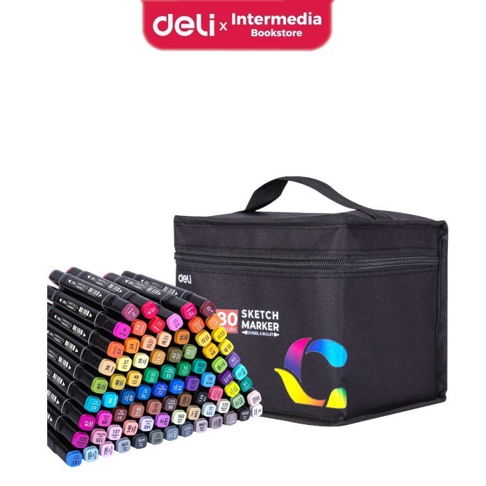 

Deli Sketch Marker 70806-80 2 Tip 80 warna