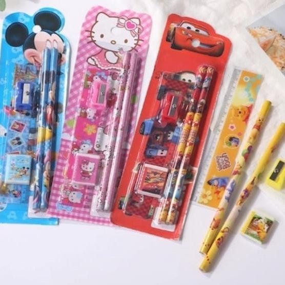 

dg-78 STATIONERY MINI SET ALAT TULIS SEKOLAH KARAKTER 5IN1 / ALAT SET TULIS ANAK KARAKTER LUCU Berkualitas
