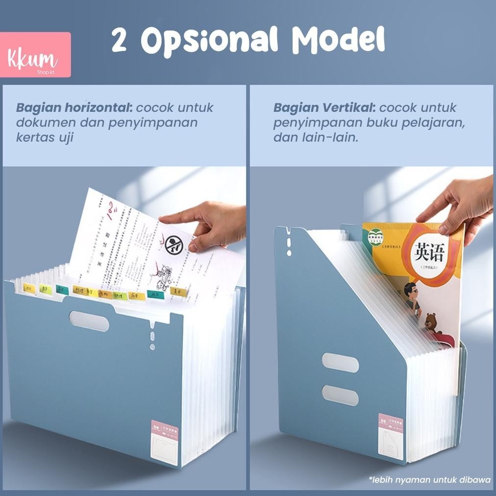

TERMURAH BAHAN TEBAL Standing file A4/ File folder document bag/ Tas dokumen file 13 sekat gfd-12