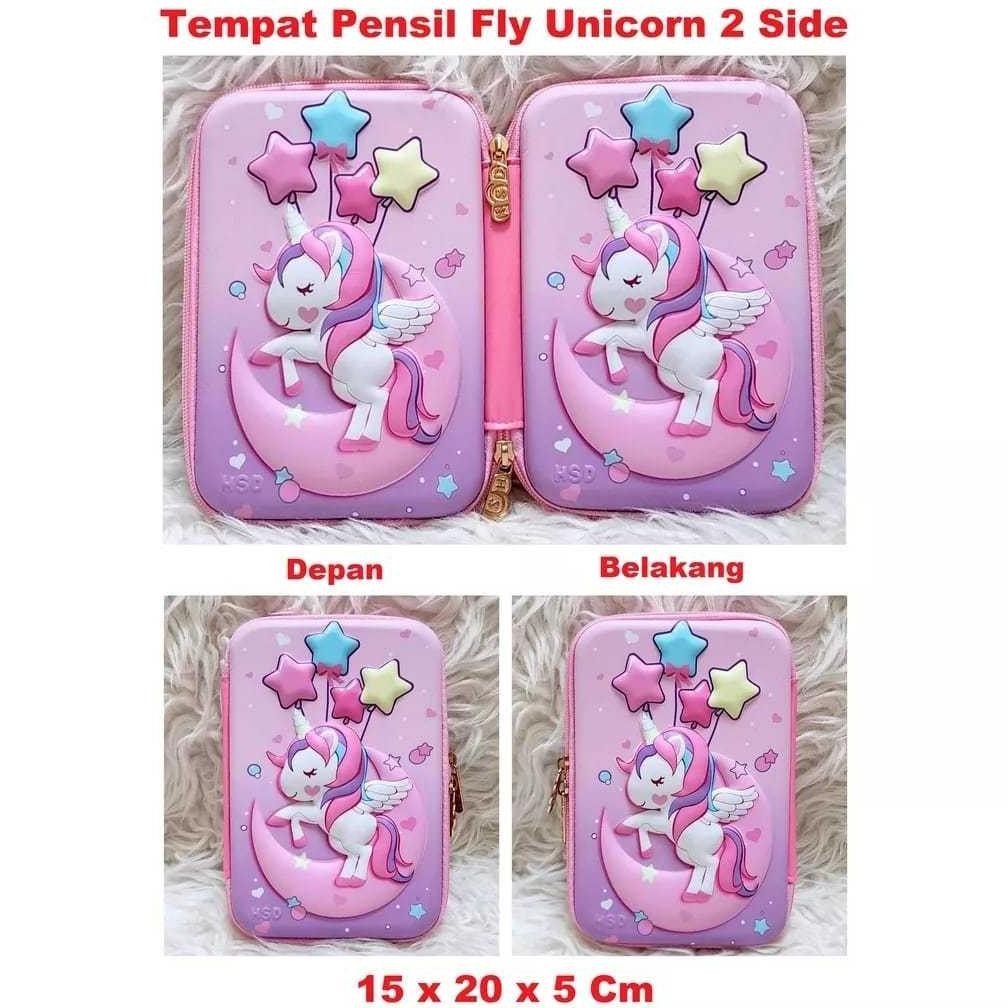 

BISA COD Tempat Pensil Anak Motif Unicorn Timbul 3D Kotak Pensil Anak Sekolah Motif Frozen Superhero Hardcase Pencil Case J-42