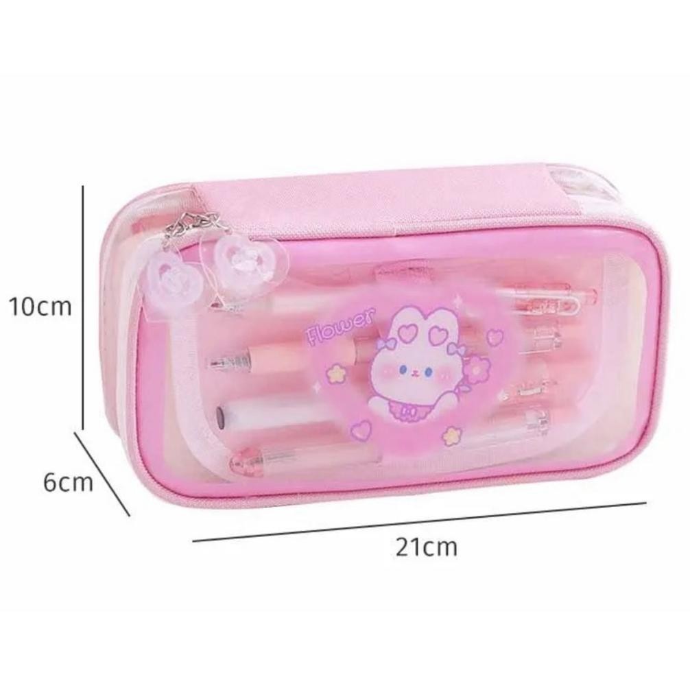 

SALE NTL ST1 Kotak Pensil Kapasitas Besar , Tempat Pensil Case Transparan h-4
