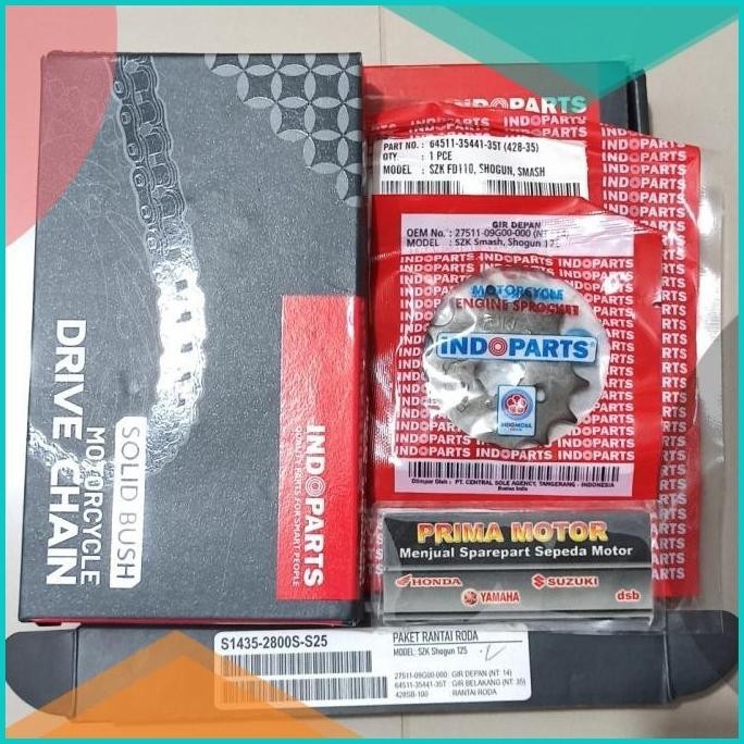 GEAR SET SMASH SHOGUN 125 INDOPART GIR SET SHOGUN SMASH INDOPARTS 8JVL