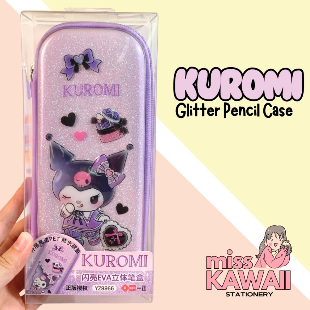 

Re27 Kuromi Glisten Eva Pencil Case/ Tempat Pensil Glitter/ Iigen Yz9966 Mega Sale