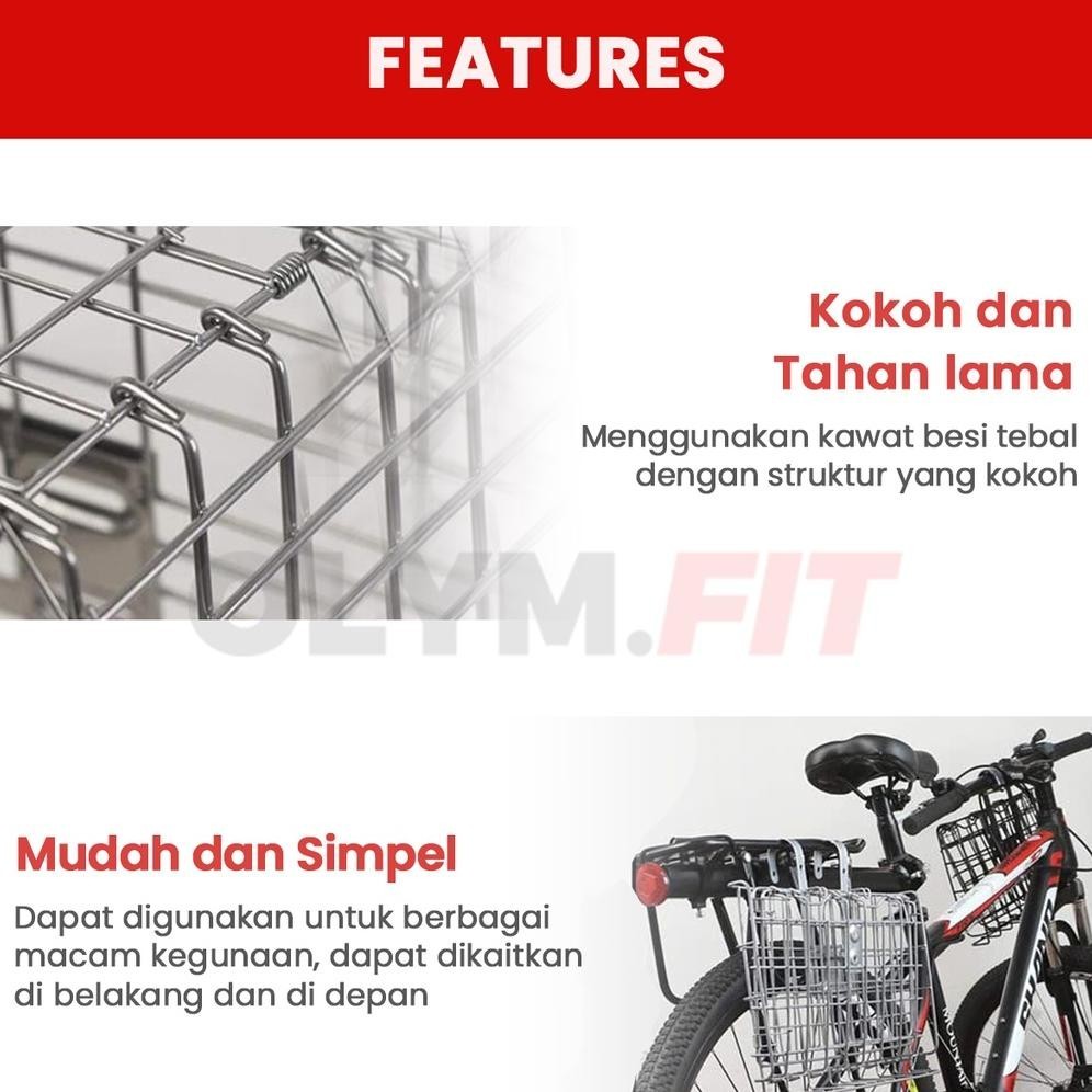 VIRAL Keranjang Sepeda Lipat Foldable Basket Untuk Sepeda Dewasa MTB Seli Lipat Aksesoris Sepeda GF2