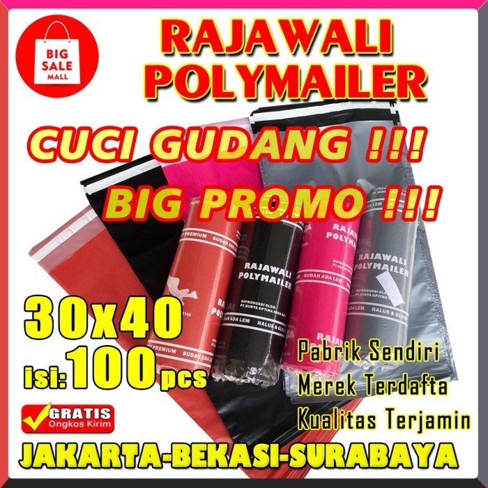 

BRG BARU Polymailer Amplop bag 30x40 Plastik Packing Grosir tebal isi 100 lbr