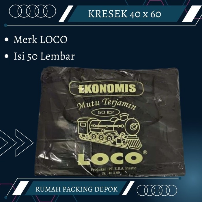 

PROMO Kantong Plastik Kresek 40x60 Loco Ekonomis isi 50 lembar