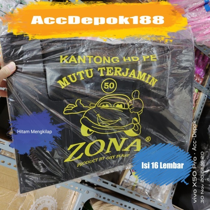 

BRG BARU Kantong Plastik Kresek Lozo Loco Tebal Merah Putih Hitam Uk 50cm Jumbo