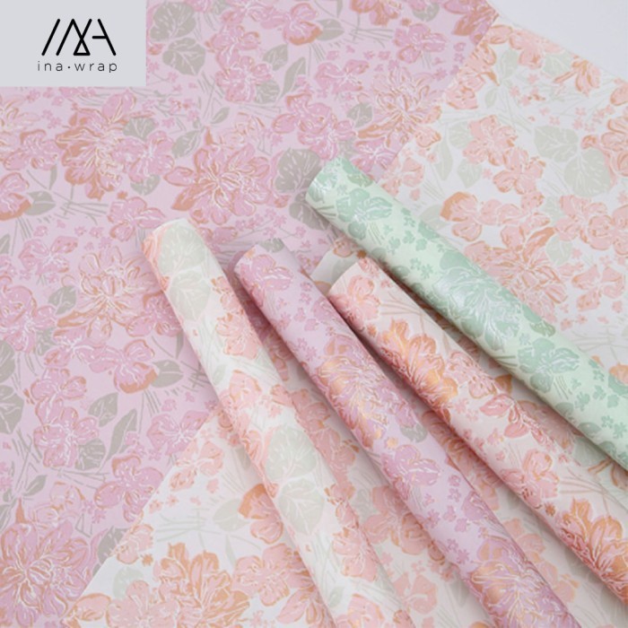 

SALE [5 LBR] FLORAL WRAPPING PAPER / Kertas Buket Bunga Corak Floral