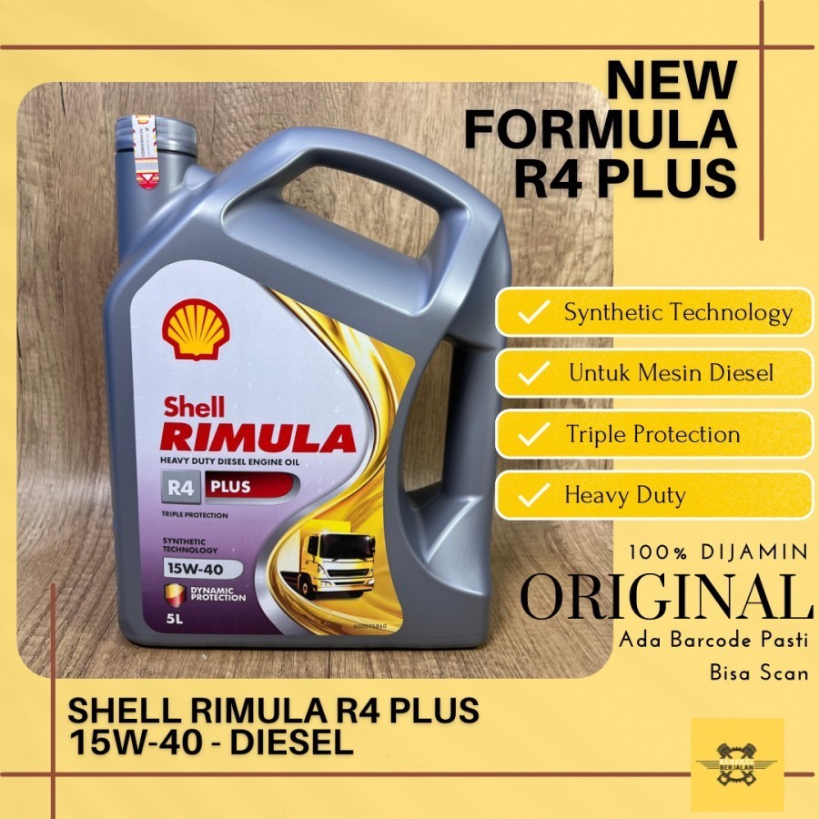 Oli Mesin Shell Rimula 15W-40 5 Liter - Oli Mobil Diesel