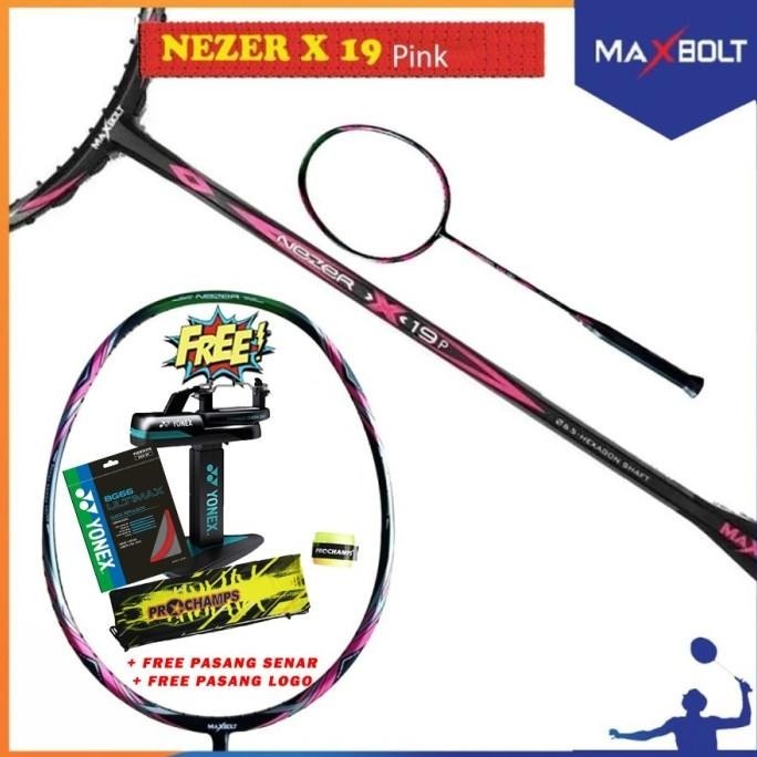 MAXBOLT NEZER X 19 RAKET BADMINTON ORIGINAL