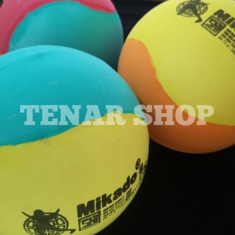 Up15 bola spon merk mikado | bola plastik spon | bola sepak/bola voly spon/plastik/ringan isi 6pcs P