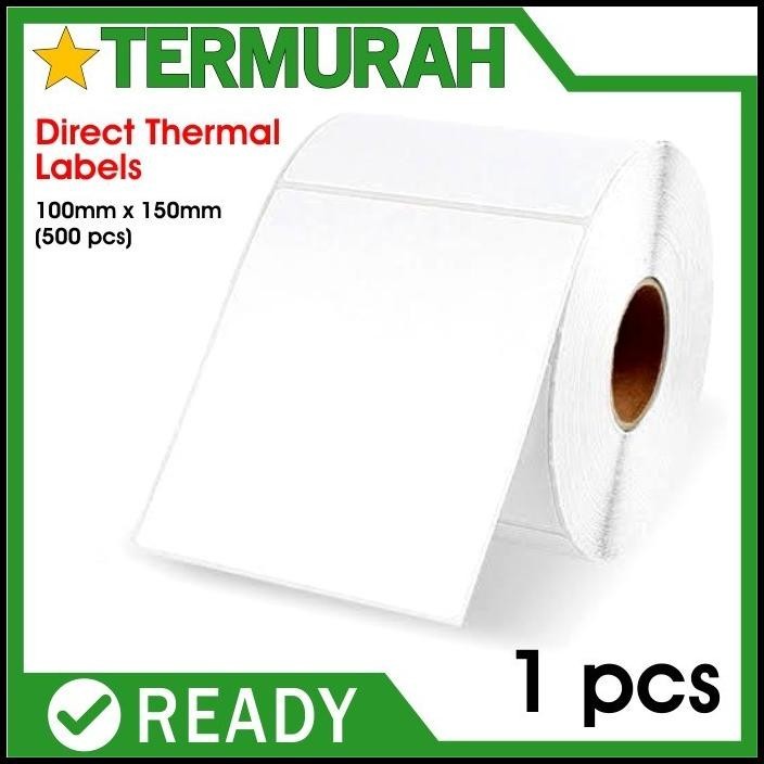 

TERBARU LABEL BARCODE 100 X 150 MM KERTAS STICKER DIRECT THERMAL 100X150 500PC !!!!!