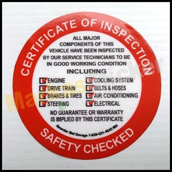 

DISKON STICKER SAFETY CHECKED !!!!!