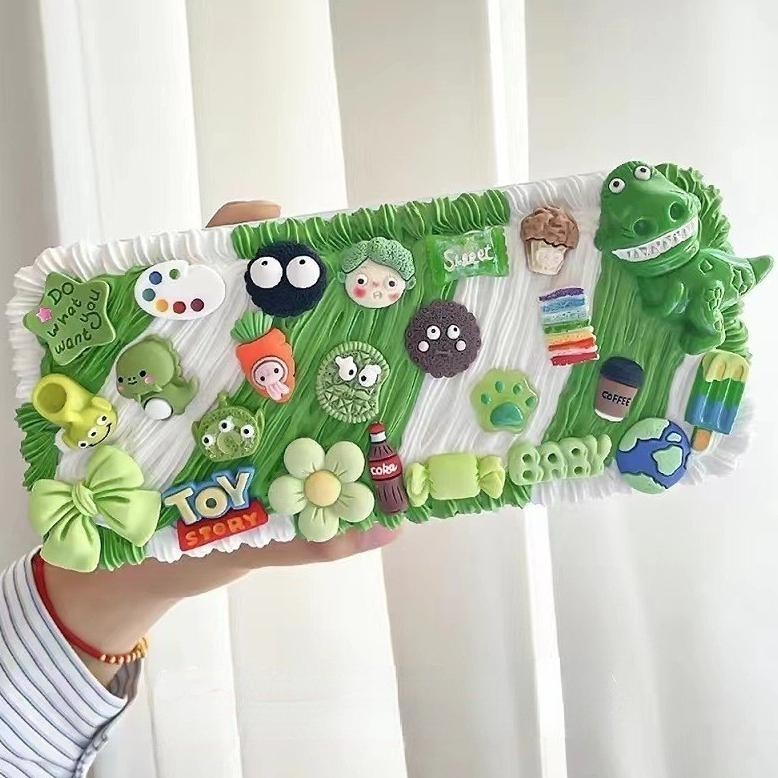 

COD CODKawaii Pencil Cases Large Capacity Pencil Bag Pouch Holder Box for DIY Cream Clay Pencil Case Girls Office Student Stationery Organizer School Supplies gh-6