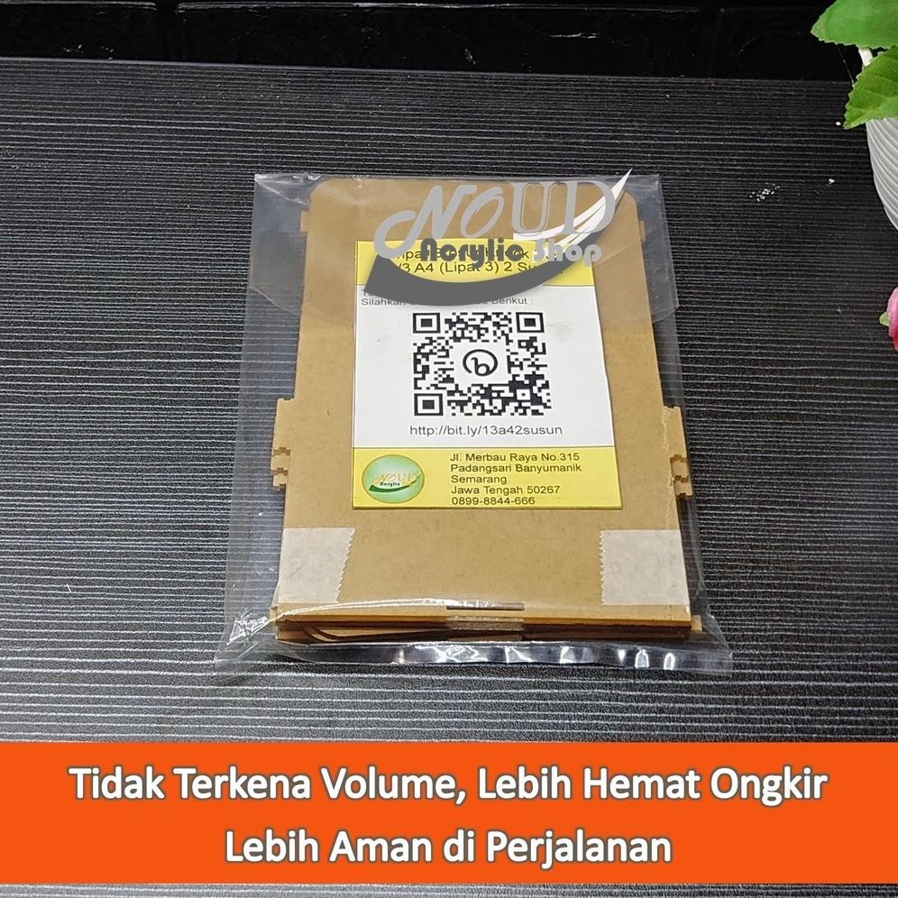 

TERLARIS Tempat brosur Akrilik 2 Susun / Acrylic standing leaflet / 2 Susun Paling Keren yui-7