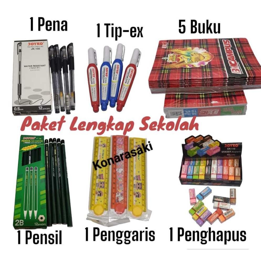 

TERLARIS ( PAKET LENGKAP SEKOLAH ) 10 BUKU BMCAMPUS ISI 36 LEMBAR + 2 pulpen + 2 pensil +2 penghapus + 2 tip ex +1 penggaris ad-3