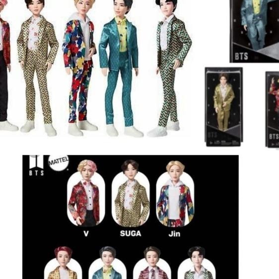 Boneka Bt21 Bts Doll Idol Kpop Suga Jin Figur Barbie Cowok Bts Mattel
