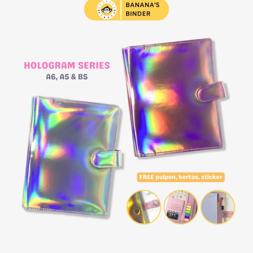 

TERMURAH BINDER HOLOGRAM 20 ring FREE CUSTOM NAMA (A5) dan 26 ring (B5) uj-53
