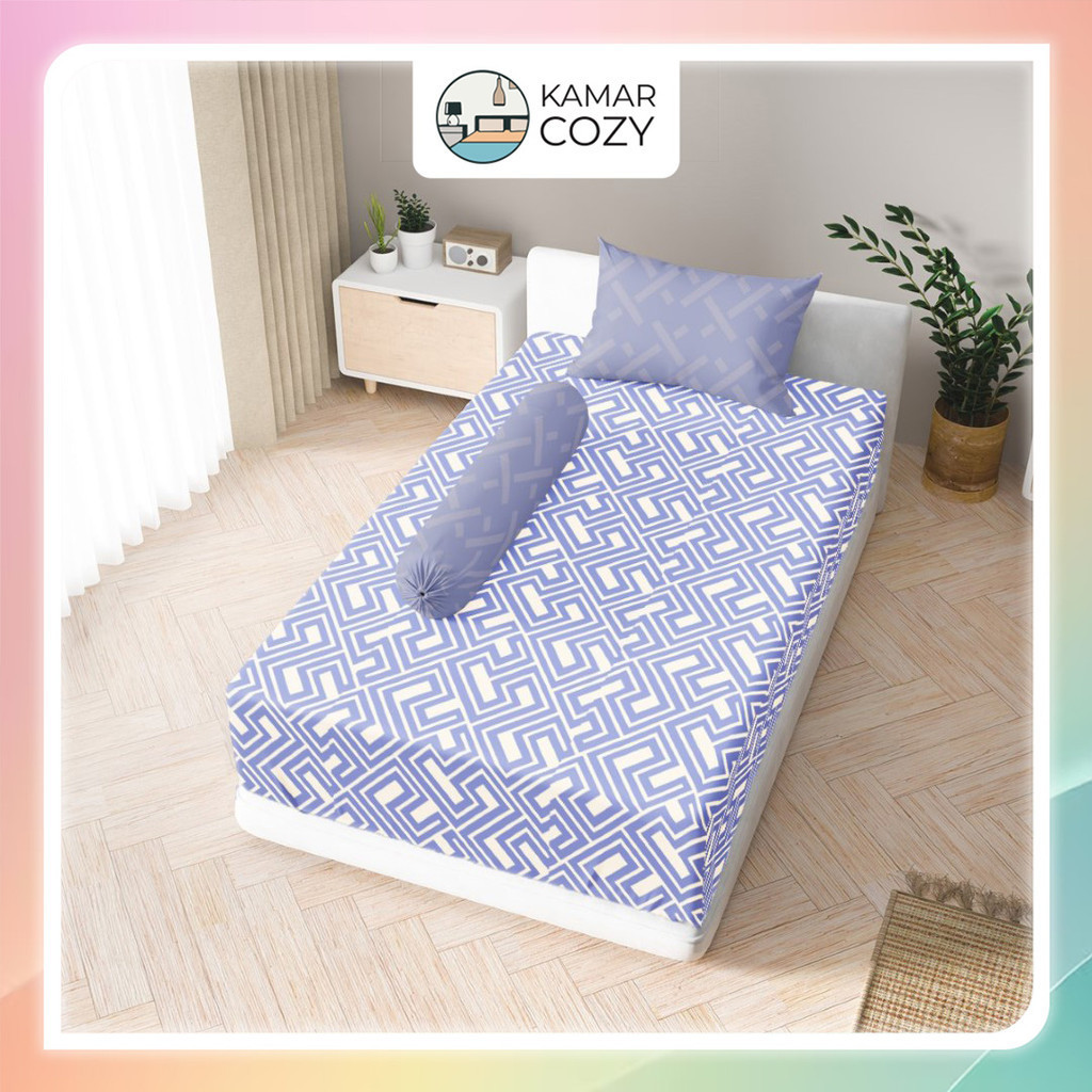 Sprei Kintakun Set Fitted Single 90x200 / 100x200 / 120x200 Izana Dluxe Aesthetic Tinggi 25 cm Estet